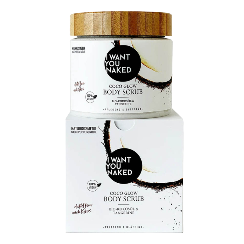 COCO GLOW BODY SCRUB with organic coconut oil & tangerine